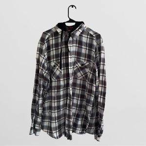 XL Hooded Flannel Shirt